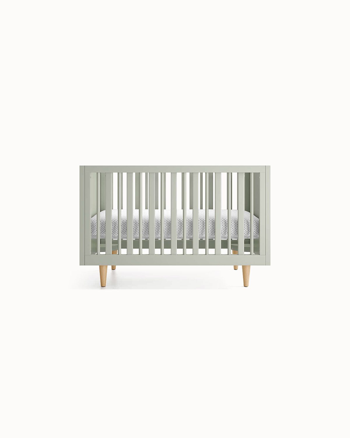 Clean Line Leather Look Compact Footprint Infant Cot